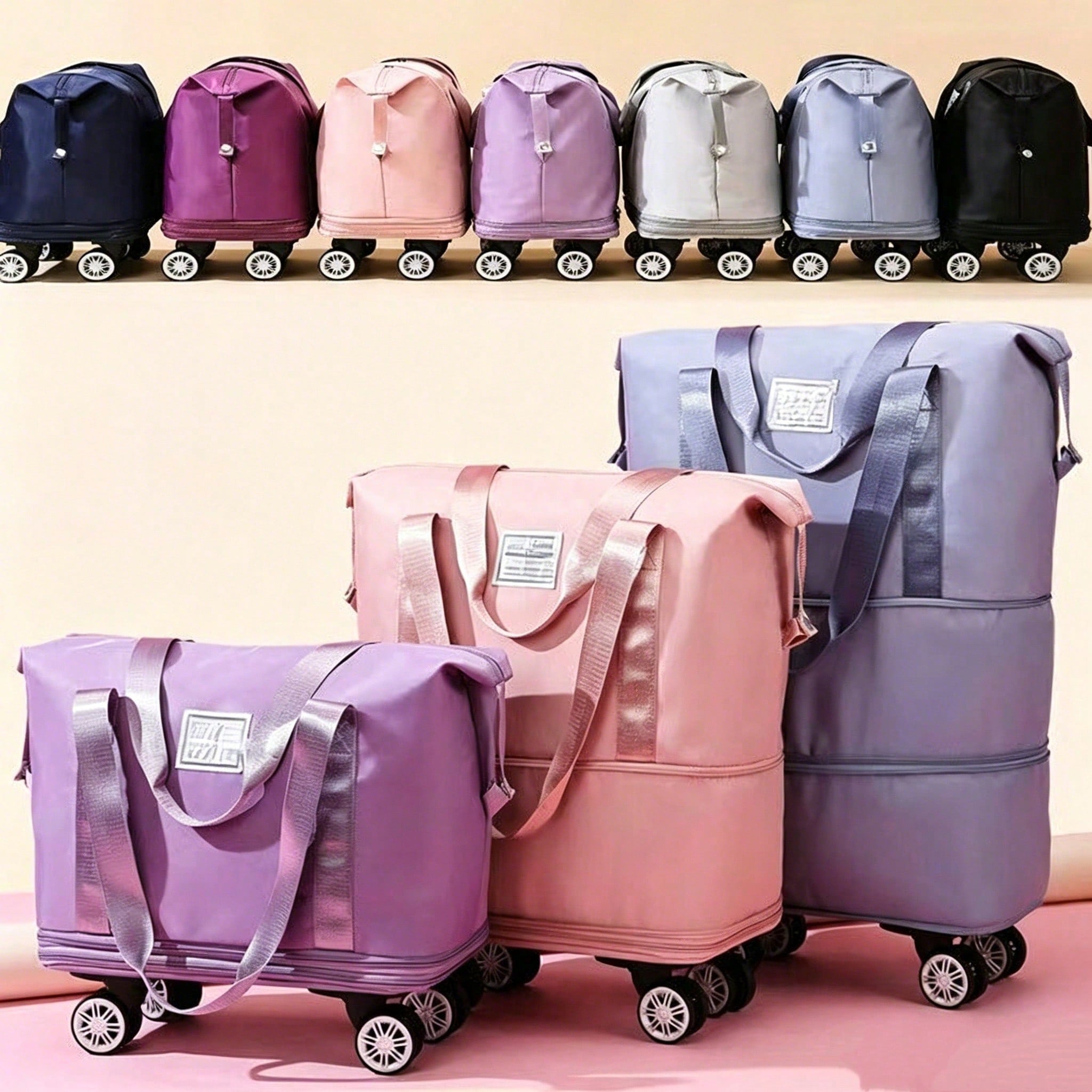 Expandable Rolling Duffle Bag  - Foldable Rolling Luggage Bag review and price